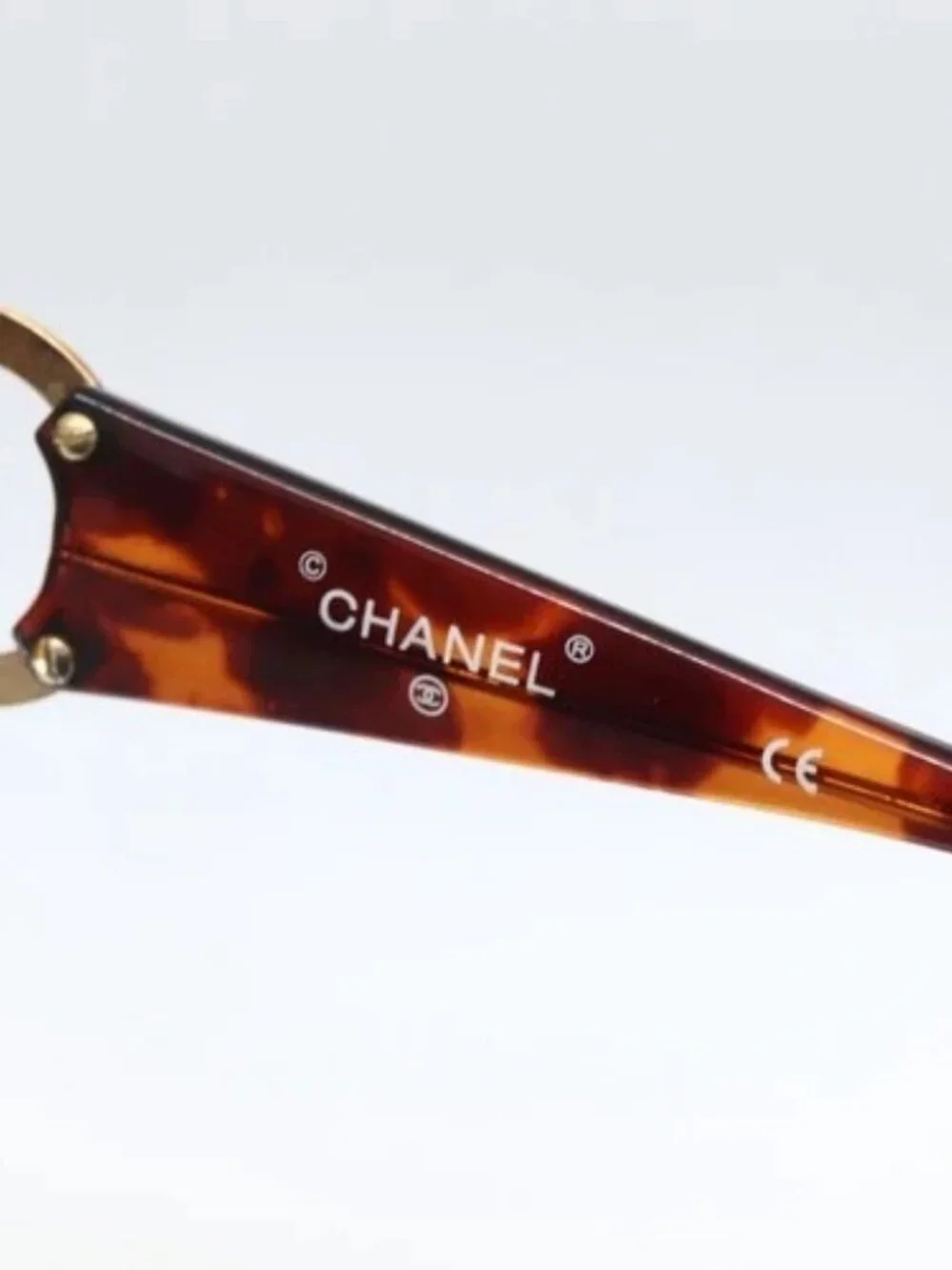 CHANEL Sunglasses plastic Brown CC Auth 159076